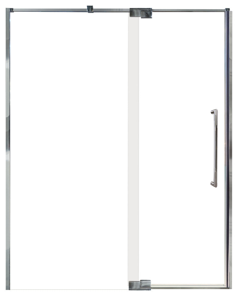 Transolid Irene 60"W x76"H Pivot Shower Door in Polished Chrome with Clear Glass