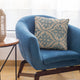 Plutus Blue Flowers Jacquard Luxury Throw Pillow, 20"x26"