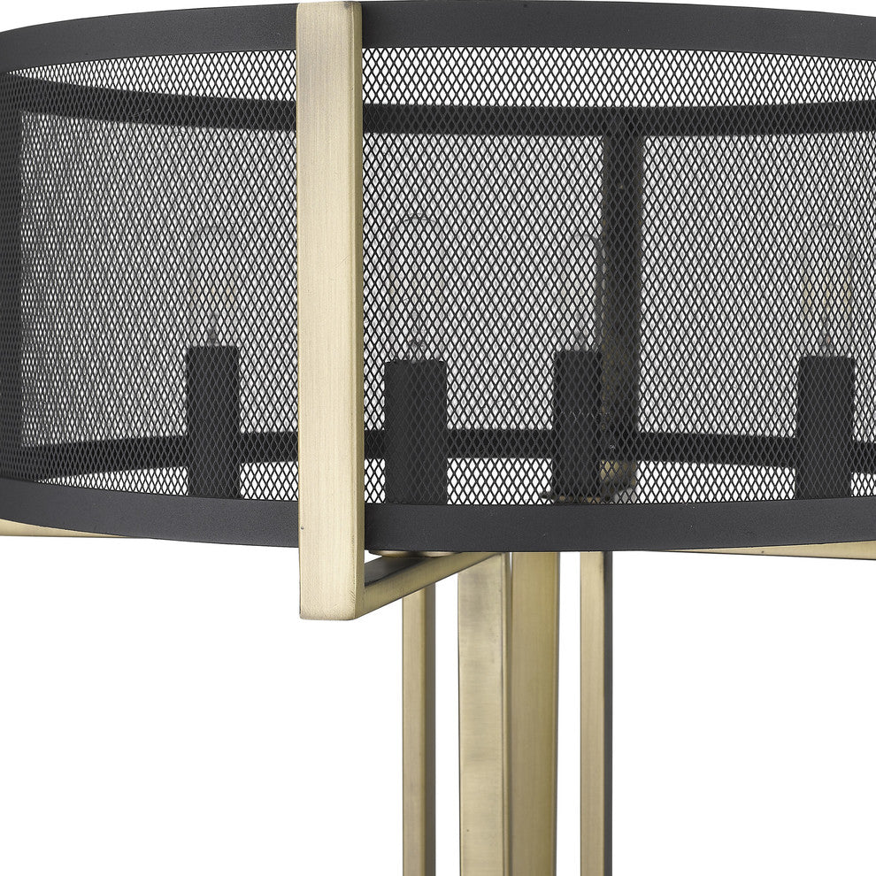 Trend Home 4-Light Matte Black Table Lamp
