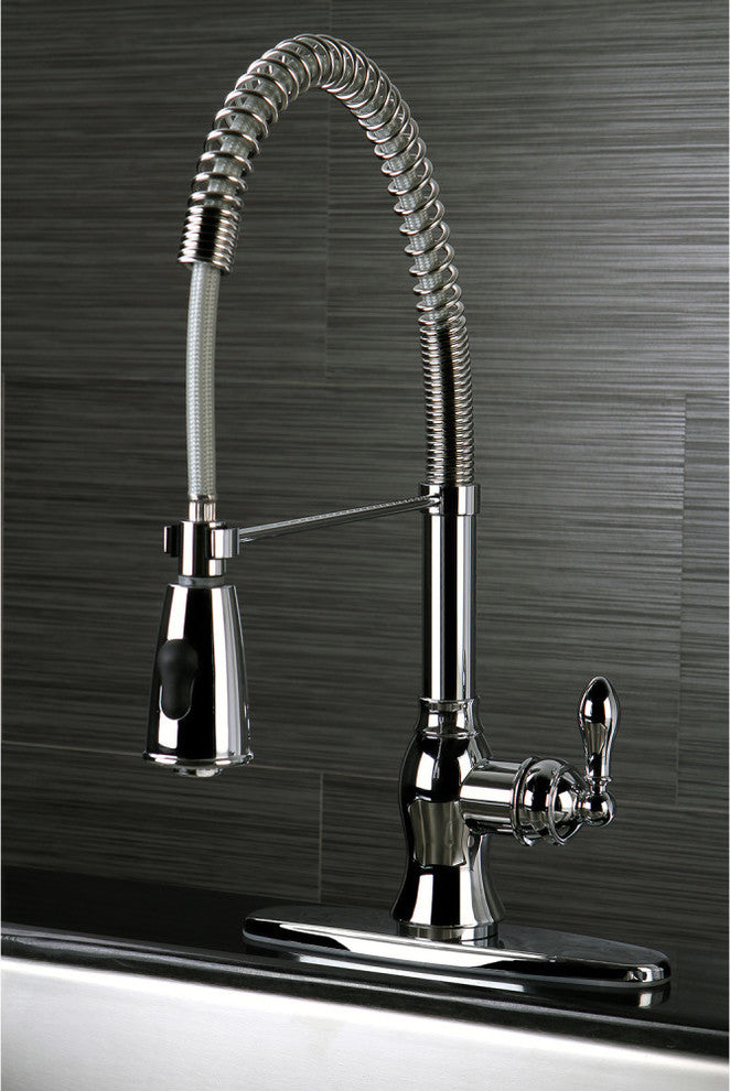 Gourmetier Single-Handle Pre-Rinse Kitchen Faucet, Polished Chrome