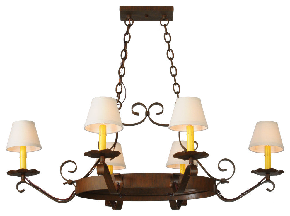 40L Handforged Oval 6 LT Chandelier
