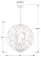 Broche 6 Light Matte White Chandelier