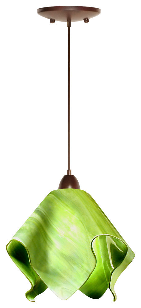 Jezebel Radiance Flame Pendant, Large, Grass Green