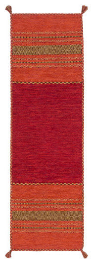 Surya Trenza TRZ-3002 8'x10' Rug, Dark Red/Burnt Orange/Mustard/Dark Brown