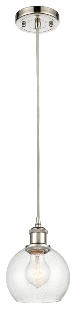 Innovations 516-1P-PN-G124-6-LED 1-Light Mini Pendant, Polished Nickel