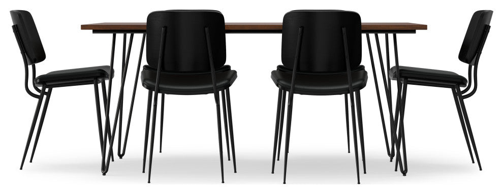 Hayley/Hunter 7-Piece Dining Set, Black