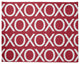 Hugs and Kisses Valentines Chenille Rug, Brick, 8'x10'