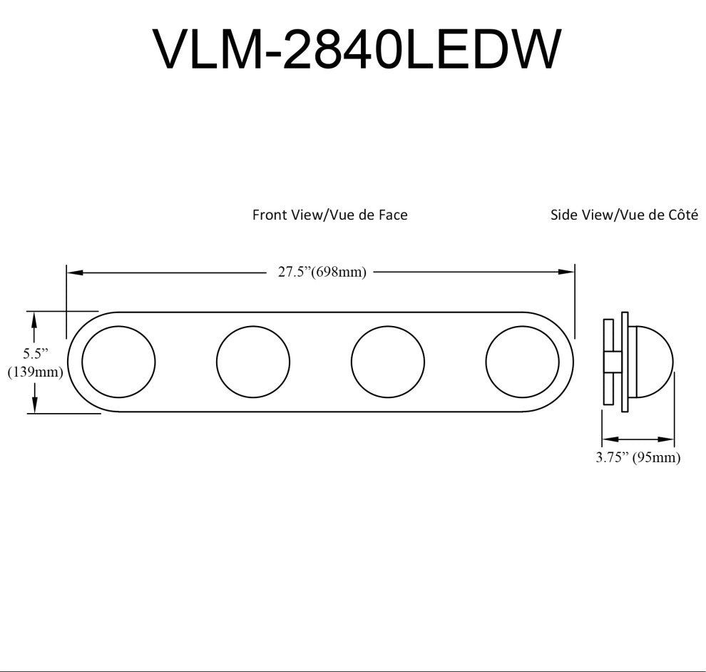 Velma Vanity, 4 Light, Matte Black, Clear Glass