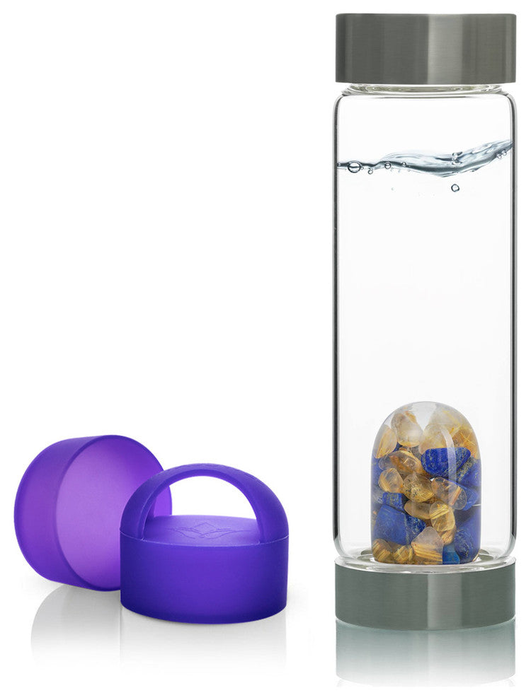 Water Bottle, VitaJuwel ViA Gemwater Bottle, Purple Loop Caps, Inspiration