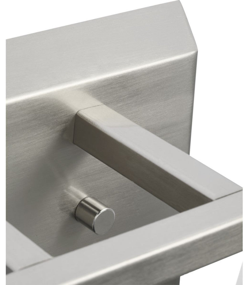 Vertex Collection Two-Light Brushed Nickel Etched White Glass Bath Light