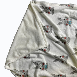 Easter Bunny Fluffle Throw Blanket, Explorer Blue, 60"x80"