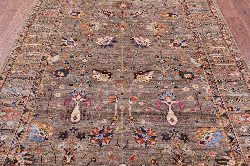 5' 10" X 7' 9" Persian Tabriz Hand-Knotted Wool Rug Q10011