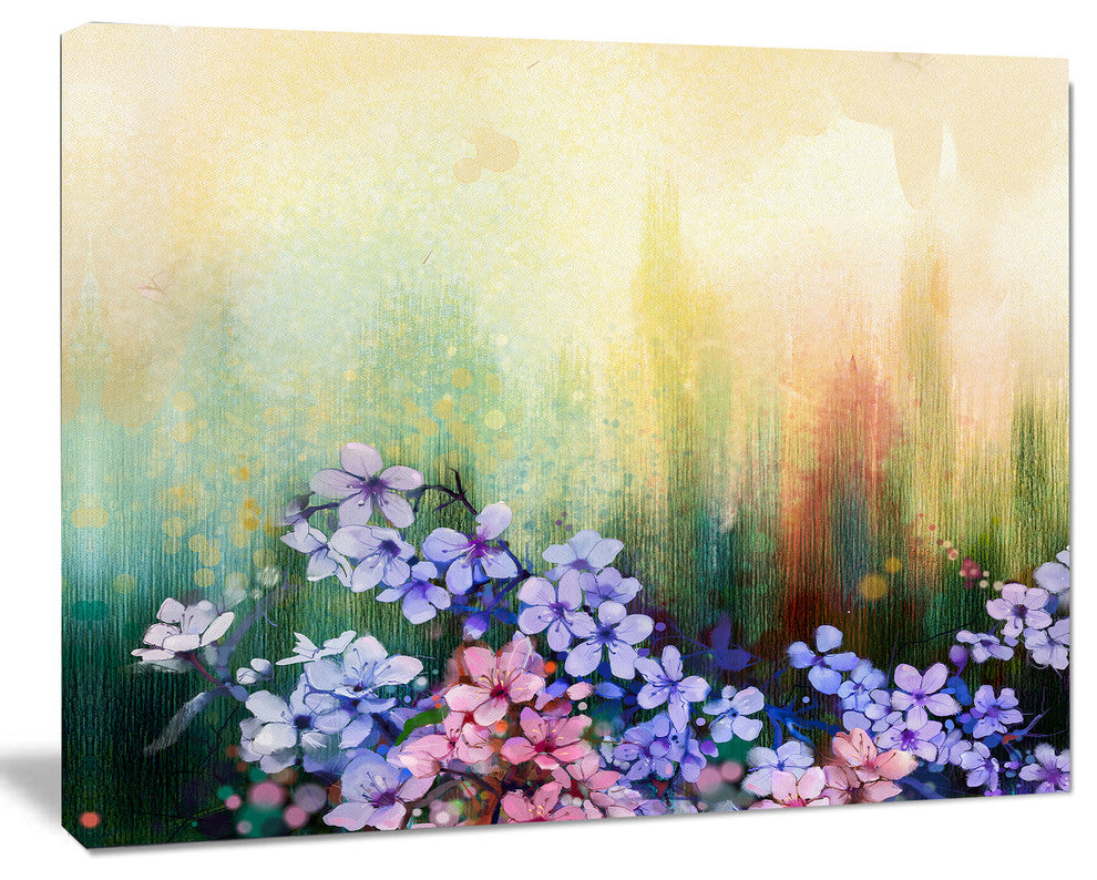 Pink Sakura Flowers in Soft Color, Floral Canvas Art Print, 40"x30"
