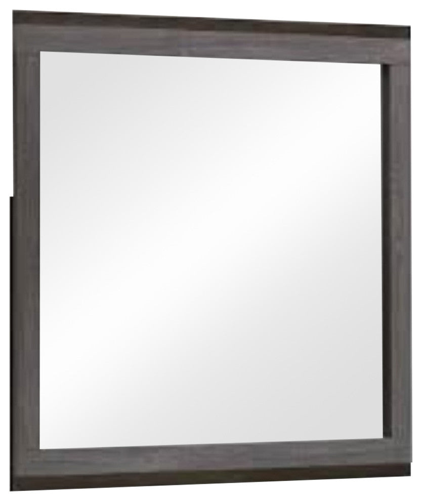 Benzara BM123886 Manvel Contemporary Mirror, Two Tone Antique Gray