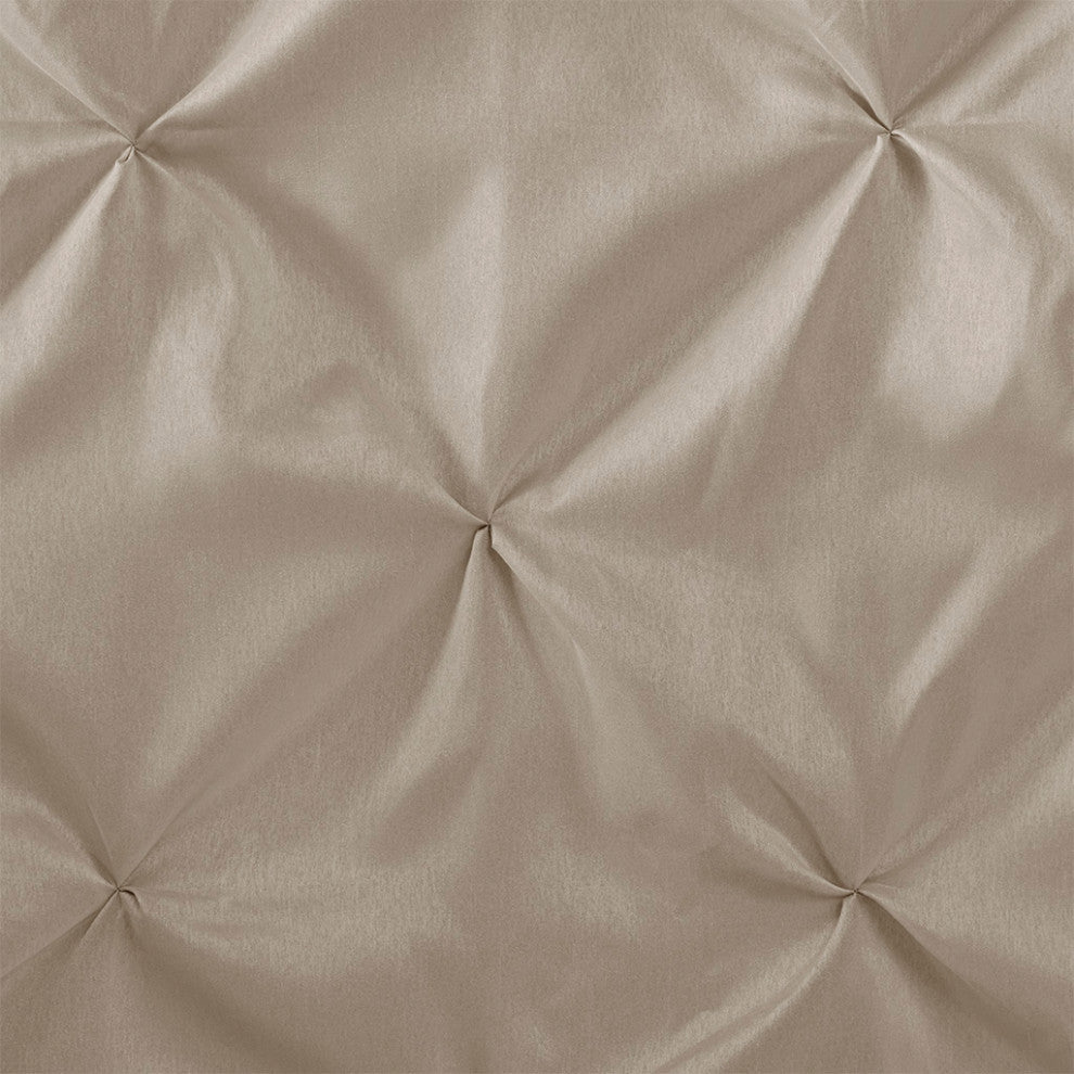 Madison Park Laurel Tufted Semi-Sheer Shower Curtain, Taupe