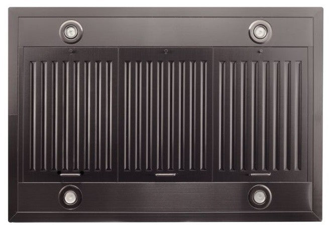 ZLINE 36" Convertible Vent Island Mount Range Hood in Black Stainless Steel