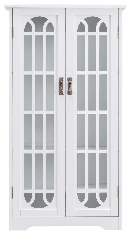 Cresheim Display Cabinet With Windowpane Glass Doors