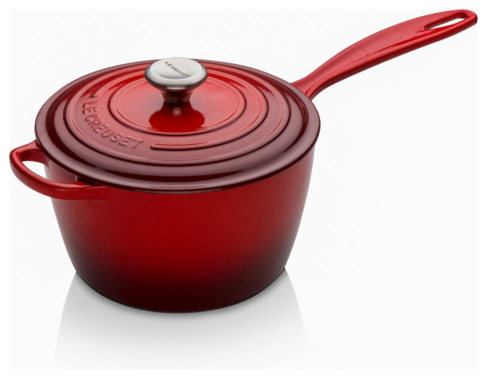 Le Creuset Signature Cast Iron Saucepan, 20 cm, Cerise