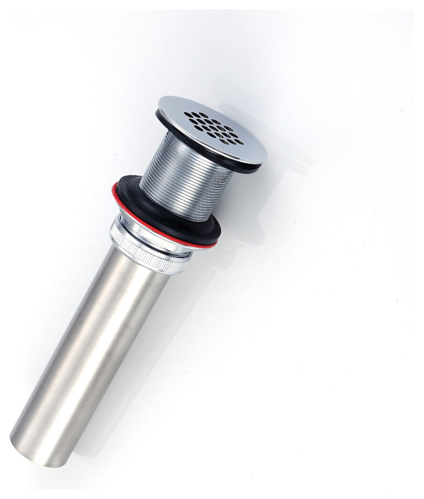 Bathroom Faucet Grid Drain Strainer Without Overflow, Chrome