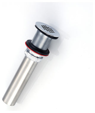 Bathroom Faucet Grid Drain Strainer Without Overflow, Chrome