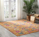 8??X 10??Sun Gold And Navy Distressed Area Rug
