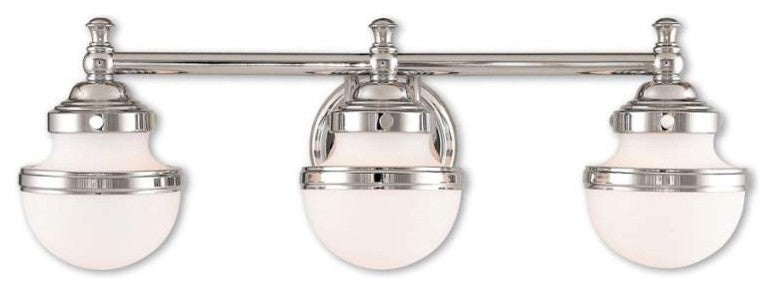 Oldwick 3-Light Bath Vanity, Polished Chrome