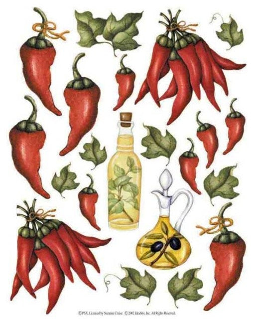 Chili Peppers 2-Sheet IdeaStix Accents Peel and Stick