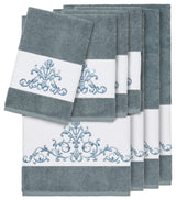 Scarlet 8-Piece Embellished Towel Set, Teal