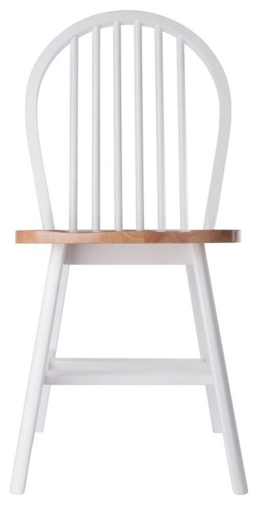 Windsor 2-Pc Chair Set, Natural and White