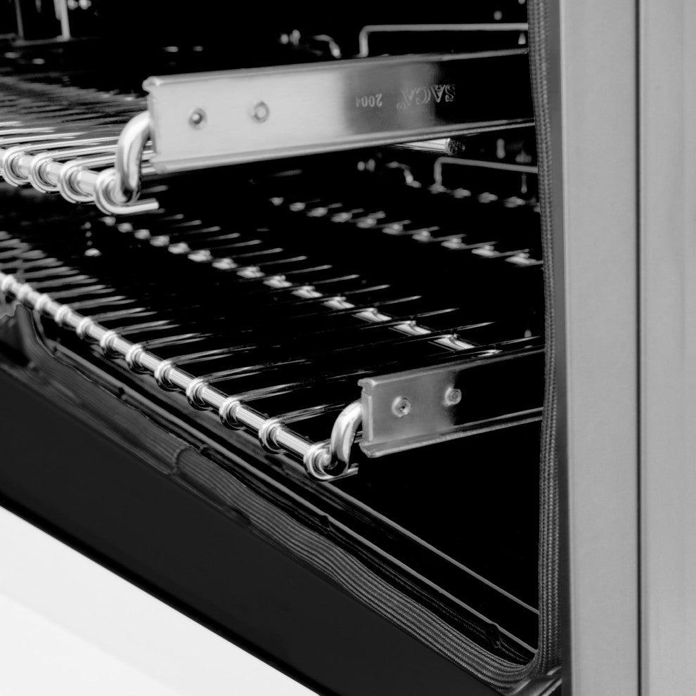 ZLINE 48" Dual Fuel Range, Stainless With White Matte Door RAZ-WM-48-MB