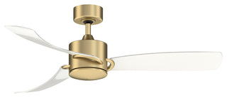 SculptAire, 52" Brushed Satin Brass With Clear Blades and LED Light