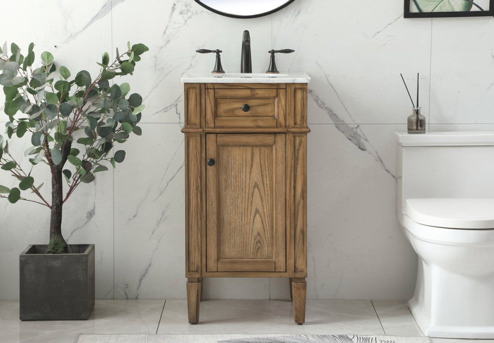Elegant VF12518DW 18" Single Bathroom Vanity, Driftwood