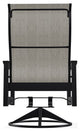 Leeward Sling Outdoor Swivel Rocker, Smoke/Black