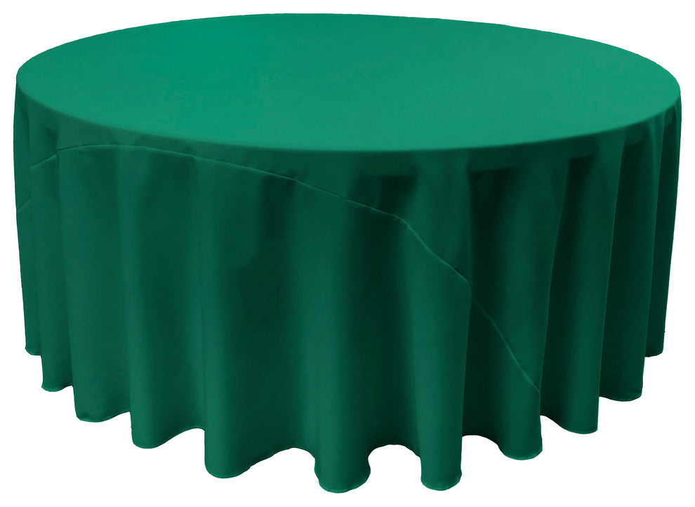 LA Linen Round Polyester Poplin, Teal, 108" Round