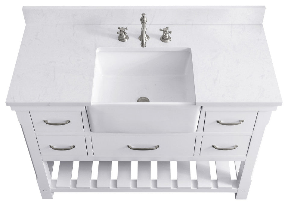 Wesley 48" Bathroom Vanity, White