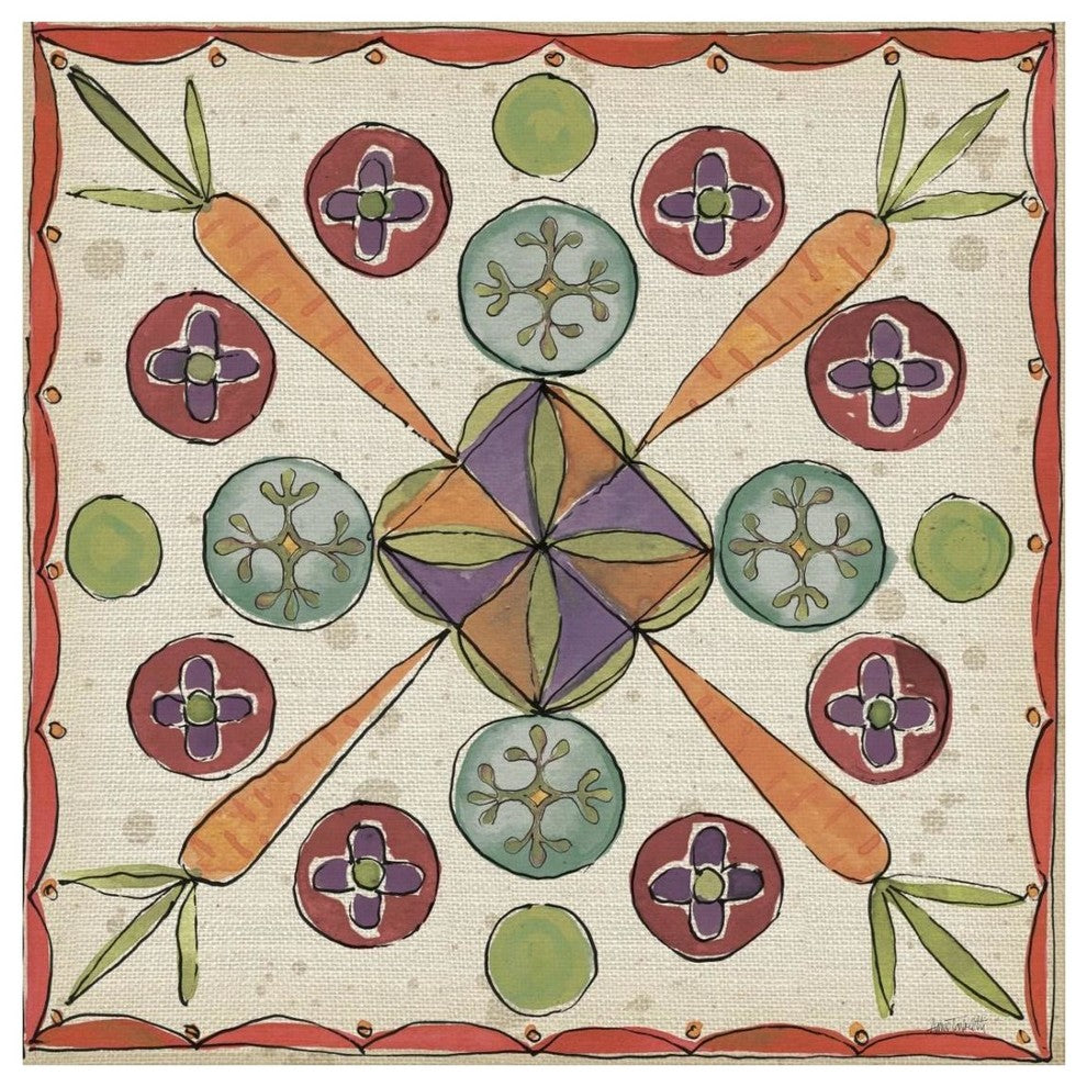 "Farmers Feast Tiles I" Digital Paper Print by Anne Tavoletti, 26"x26"