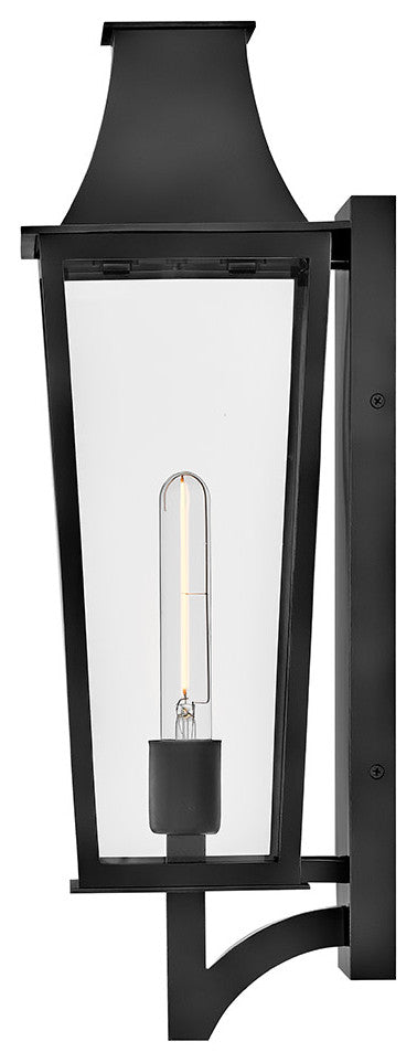 Hinkley Georgetown Large Wall Mount Lantern, Black