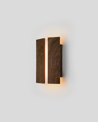 Rima LED Sconce, Walnut, Frosted, 3500k Led, P1 Driver