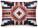 Navy and Rust Southwest Pattern 14x20 Spun Poly Pillow