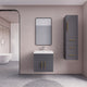 Rosa 24" WALL MOUNTED Modern Vanity, High Gloss Gray, Glossy White Top