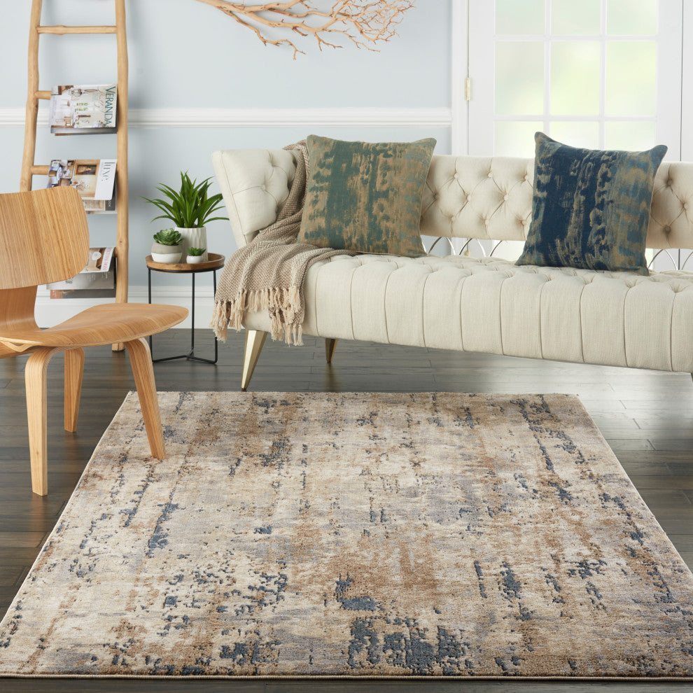 Nourison Concerto 6' x 9' Beige/Grey Modern Indoor Area Rug
