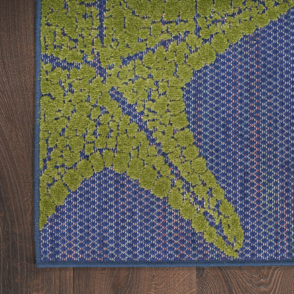Nourison Aloha 6' x 9' Blue Multicolor Outdoor Area Rug