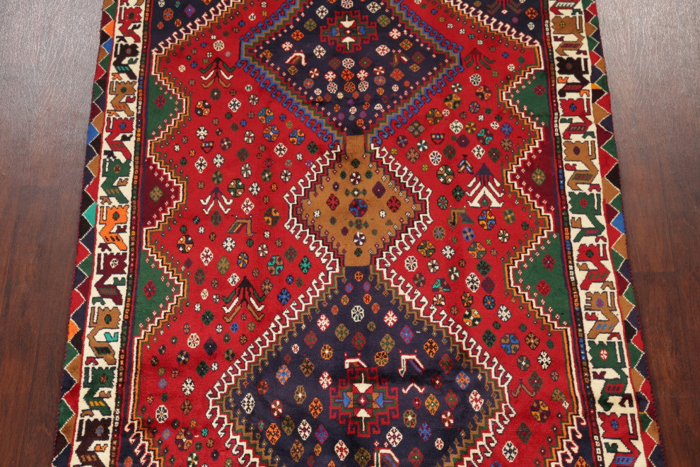 Abadeh Oriental Traditional Hand-Knotted Persian Area Rug, Blue, 9'4"x5'10