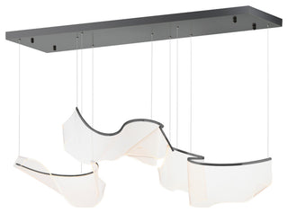 ET2 E24883-133 Rinkle 58"W LED Abstract Linear Pendant - Brushed Gunmetal