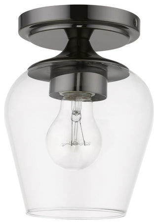 Willow 1 Light Black Chrome Flush Mount