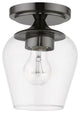 Willow 1 Light Black Chrome Flush Mount