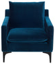 Anders Midnight Blue Fabric Single Seat Sofa, HGSC505