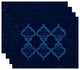 Ananda Geometric Print Placemat, Set of 4, Navy Blue