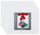 Frame It Up, Geometric Print Placemat, Gray (Set of 4), 18 x 14"