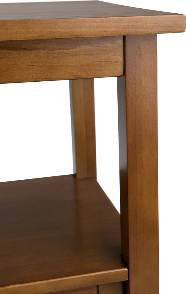 Warm Shaker Solid Wood 48 Inch Wide Console Sofa Table In Light Golden Brown